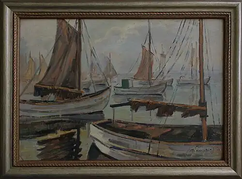 "Fishing boats in Hel harbour"