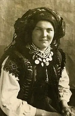 Portrait of a Hutsul woman