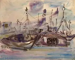 "Sea, boats, morning", (65х55, 1980)
