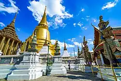 Image 50Wat Phra Kaew, an example of early Rattanakosin period architecture located in Bangkok's historic Rattanakosin Island. (from Culture of Thailand)