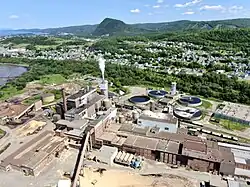 View of Atholville Pulp Mill and community