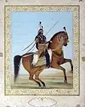 'Maharaja Sher Singh on Horseback' by Keher Singh, ca.1842–46
