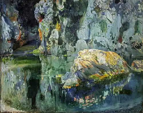 The Rock in the Pond (circa 1903). 102 × 128 cm. Museu Nacional d'Art de Catalunya.
