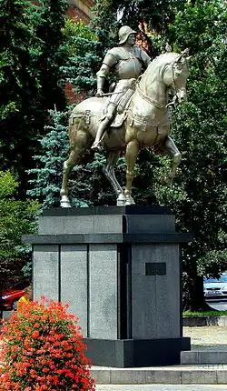 Monument to Bartolomeo Colleoni at Aviators Square, Szczecin, Poland