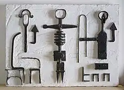 Warriors (1963), iron, plaster, h. 70 cm