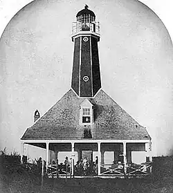 Undated photograph of the third (1848) South Pass Light tower