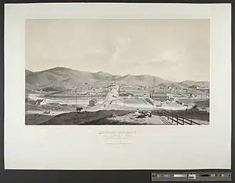 1860 Mission District by Charles Gifford – shows Noah's Garden just above Center Woolen Mill