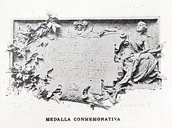 Relief with the commemorative cartouche and the allegory of Pheme