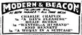 Advertisement for Modern and Beacon Theatre, 1920; both run by Jacob Lourie