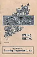 1921 RRC Rosehill Guineas racebook front cover