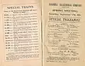 1921 RRC Rosehill Guineas showing officials and race day train timetable