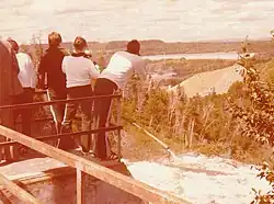 Contestants visiting a local saw mill