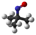 Ball and stick model of 2-methyl-2-nitrosopropane