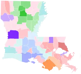 First round results by parish