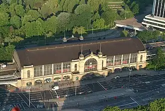 Aerial view to southwest