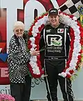 2017 National Short Track Championship winner Alex Prunty (right) with owner Jody Deery