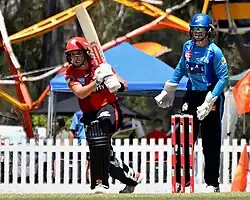 Dooley batting for the Melbourne Renegades during WBBL{{!}}07