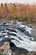 The falls at Moffit's Mill on Uchee Creek near Salem