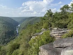 Tank Hollow Overlook above the Lehigh Gorge in Penn Forest Township