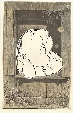 Adolf Hoffmeister, Nezvaliad - Nezval in the Window, 1960