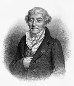 Lithograph of French naval engineer and shipwright Jacques-Nöel Sané by Julien Léopold Boilly