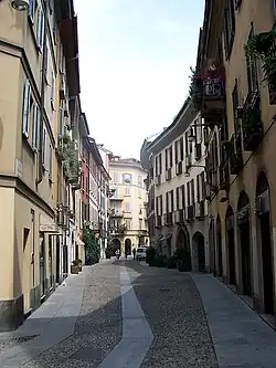 Via Madonnina, one of the main streets of Brera