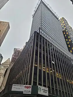 View from the intersection of Broad and Beaver Streets, looking up