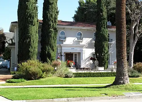620 S. Irving in Windsor Square built for Doyle in 1919, is Los Angeles Historic-Cultural Landmark No. 628