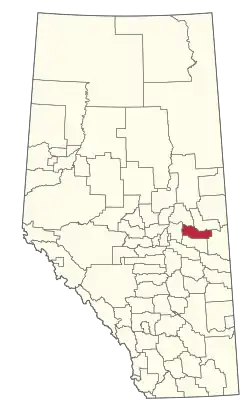 Location within Alberta