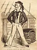 A Young Head on Old Shoulders. From: "Little Joe Junk and the Fisherman's Daughter" by John Neal in Brother Jonathan, March 12, 1842