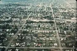 Aerial view of Greenwood, 1969