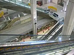Concourse B station during construction