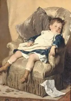 Alfred Cluysenaar, Portrait of the Artist's Son André, 1878, oil on canvas, 111 × 81.5 cm, Royal Museums of Fine Arts of Belgium 2647.