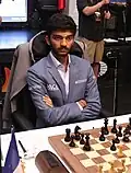 World Champion Challenger and world no. 7 Gukesh Dommaraju played on board one for India