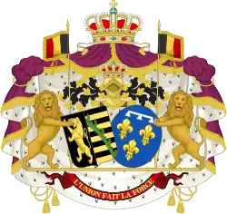 Coat of arms of the first king of the Belgians Leopold I and Queen Louise