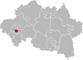 Situation of the canton of Montluçon-2 in the department of Allier
