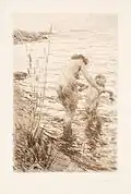 En premiär, 1890 etching, 23.3 cm × 15.3 cm (9.2 in × 6.0 in)