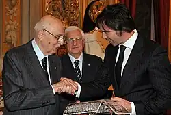 National Innovation Award conferred by Giorgio Napolitano to Andrea Barchiesi