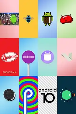 A collection of screenshots of the Android operating system.