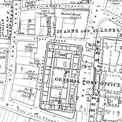 Angel Street on an 1875 Ordnance Survey map