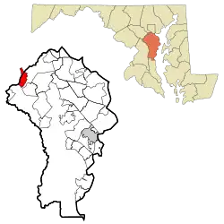 Location of Jessup, Maryland in Anne Arundel County