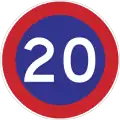 Minimum speed limit (20 km/h)
