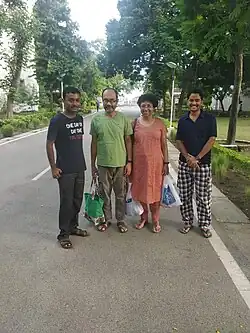 Sen and Prof. Sumathi Rao with students at Harish-Chandra Research Institute, 2018