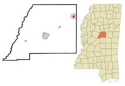 Location of McCool, Mississippi