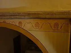 An old frieze depicting the pilgrimage to Saint-Jacques-de-Compostelle