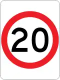 (R4-1) 20 km/h Speed Limit