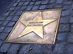 Bogusław Kaczmarek's star on the "Avenue of Stars".
