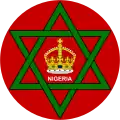 Badge of Colonial Nigeria (1914–1952, Green star of David on red disk)