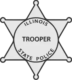 Badge of an ISP trooper