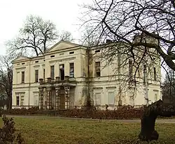 Main facade of manor house